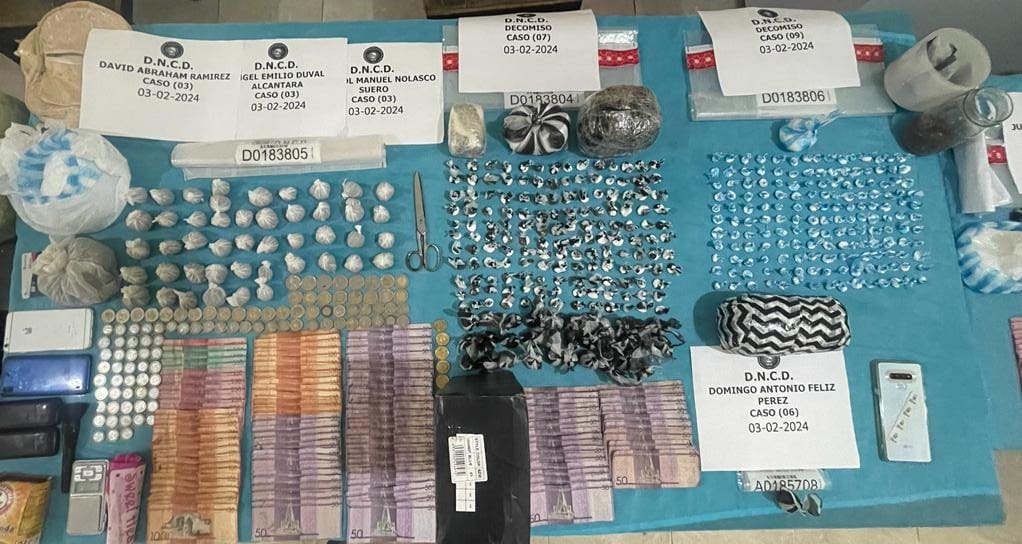 Autoridades incautan más de 180 mil gramos de drogas en la última semana y apresan 1,170
