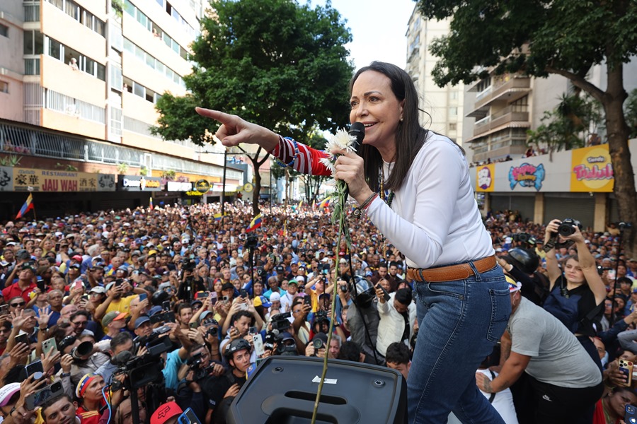 Machado agradece el apoyo de los presidentes de Chile y Panamá a la oposición venezolana