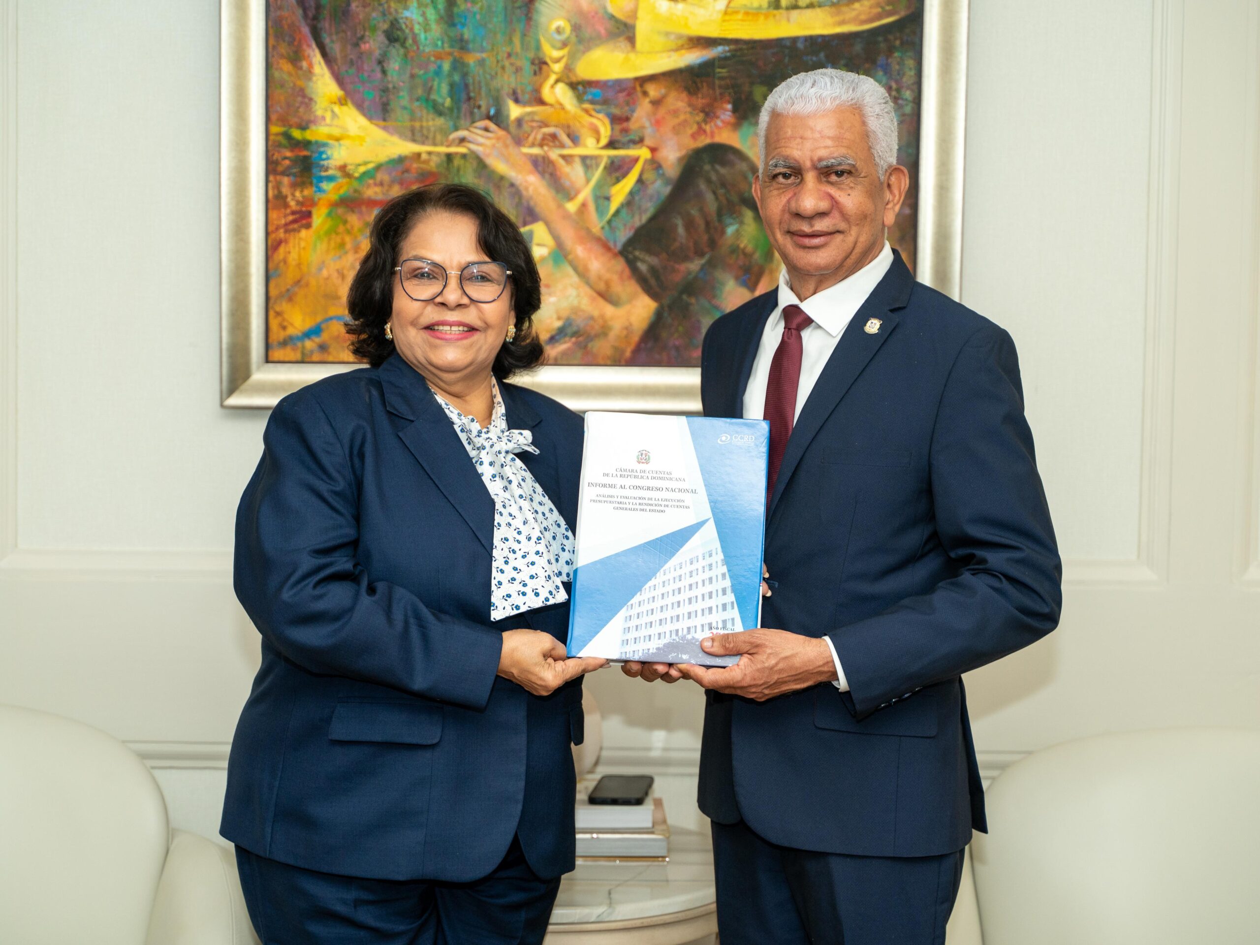 Presidente del Senado recibe análisis de ejecución presupuestaria de la Cámara de Cuentas correspondiente al 2024