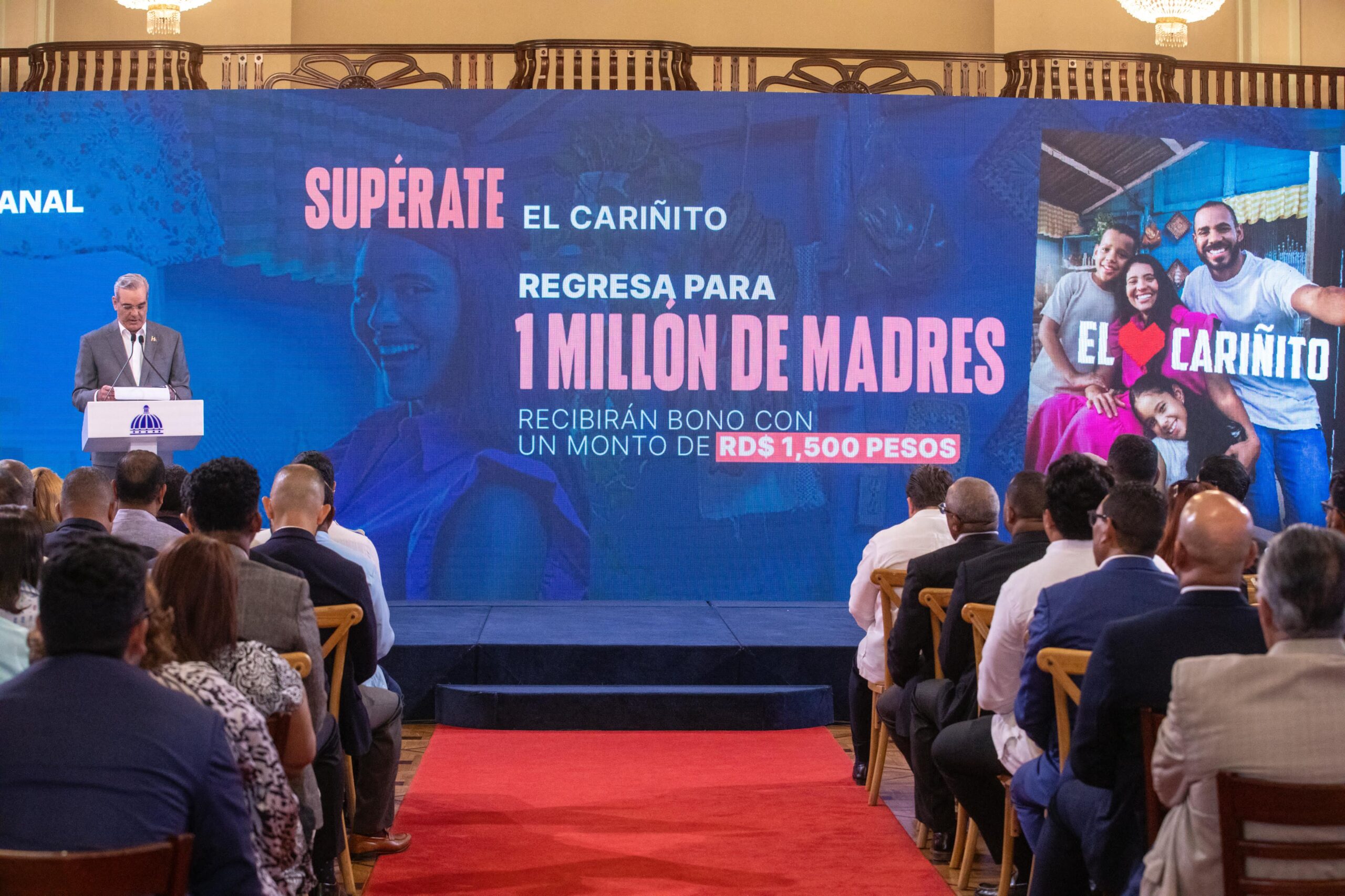 Gobierno anuncia entrega de bono de RD$ 1,500 a un millón de madres por el Día de las Madres Gobierno anuncia entrega de bono de RD$ 1,500 a un millón de madres por el Día de las Madres