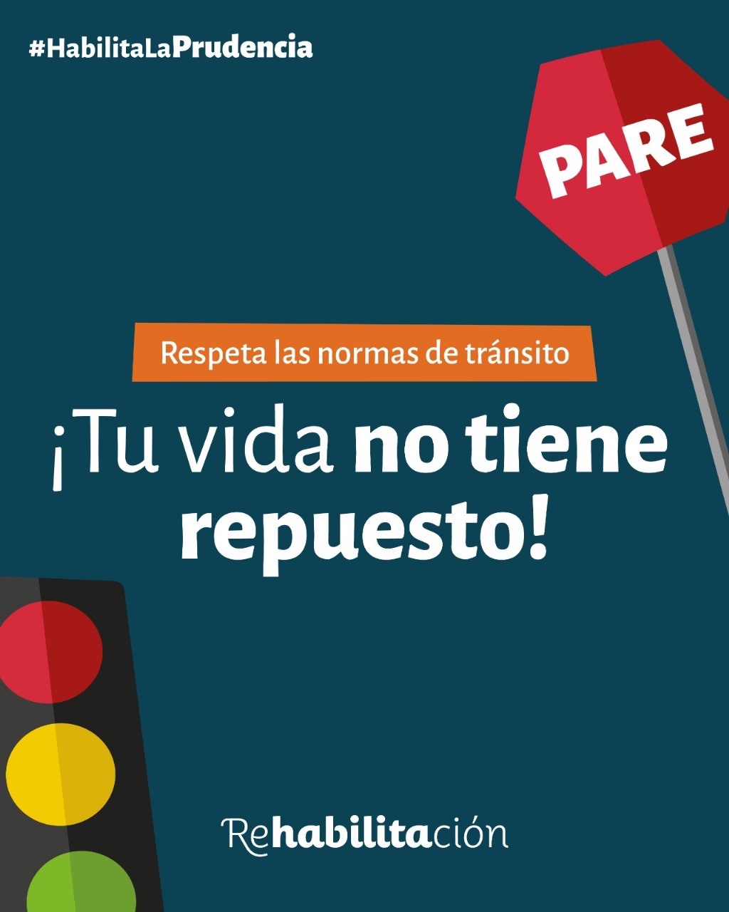 Tu vida no tiene repuesto, nueva campaña de cultura vial de Rehabilitación Tu vida no tiene repuesto, nueva campaña de cultura vial de Rehabilitación