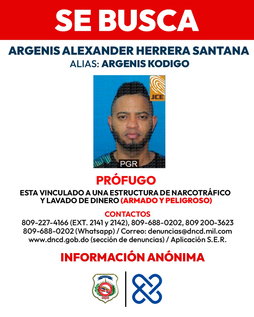Emiten alerta de búsqueda contra hombre vinculado a red de narcotráfico y lavado
