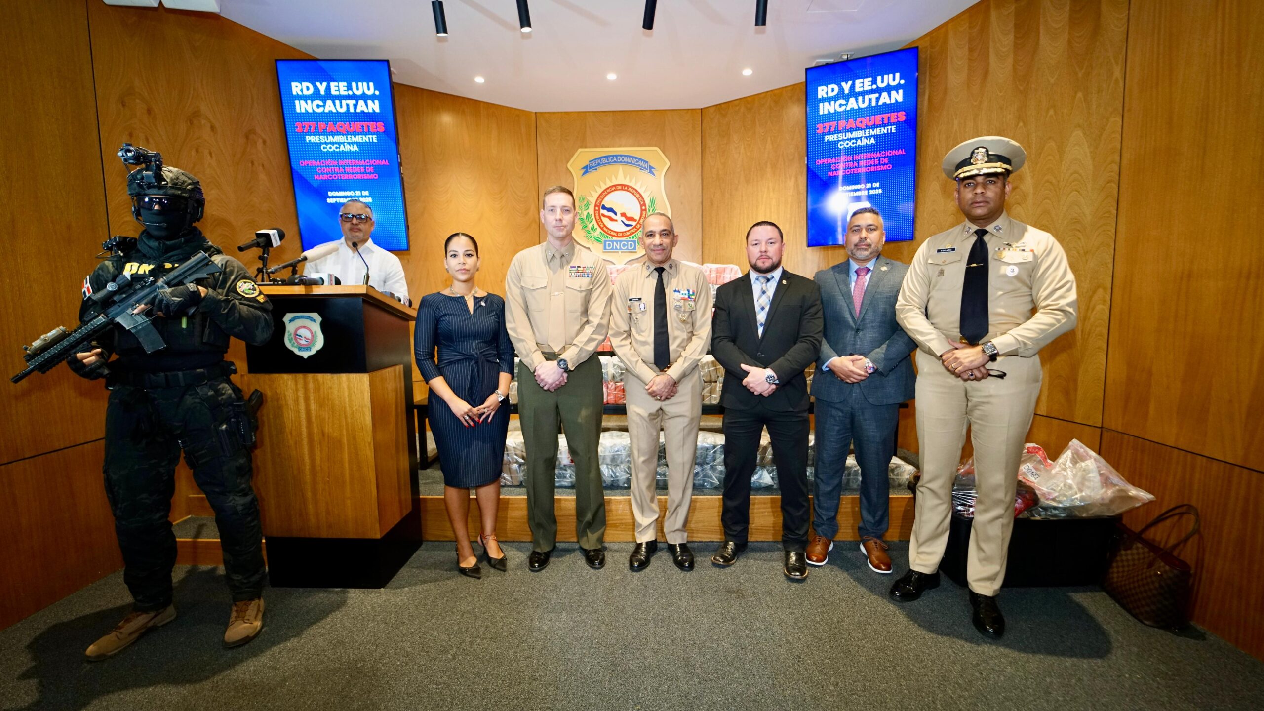 RD y EEUU incautan 377 paquetes de presunta cocaína en operación conjunta contra el narcoterrorismo