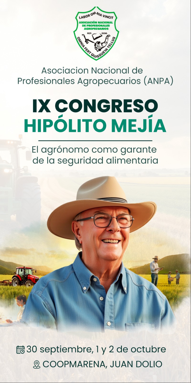 ANPA inaugura mañana su IX Congreso Nacional “Hipólito Mejía”