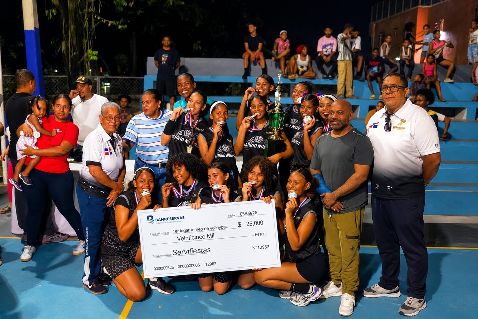 Barrio Nuevo se corona campeón del Torneo Interbarrial de Voleibol de San Cristóbal